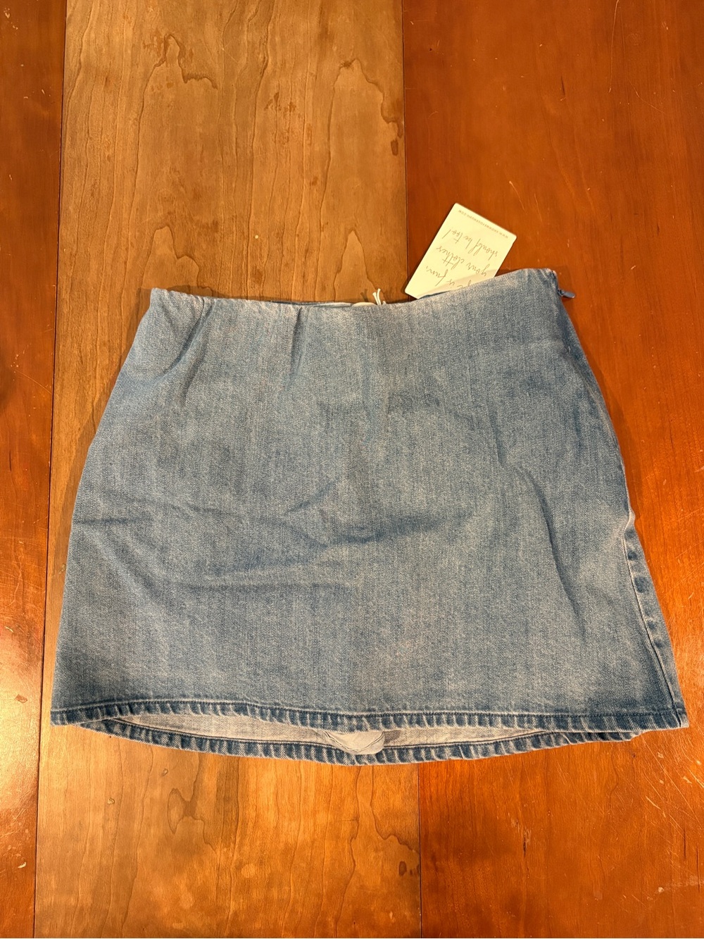 Show me Your MuMu Classic Light Blue Denim Mini Skirt